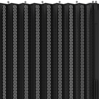 Savaria Accordion Gates Perforated Black Swatch